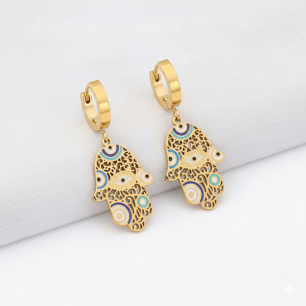 18K gold-plated stainless steel earrings
