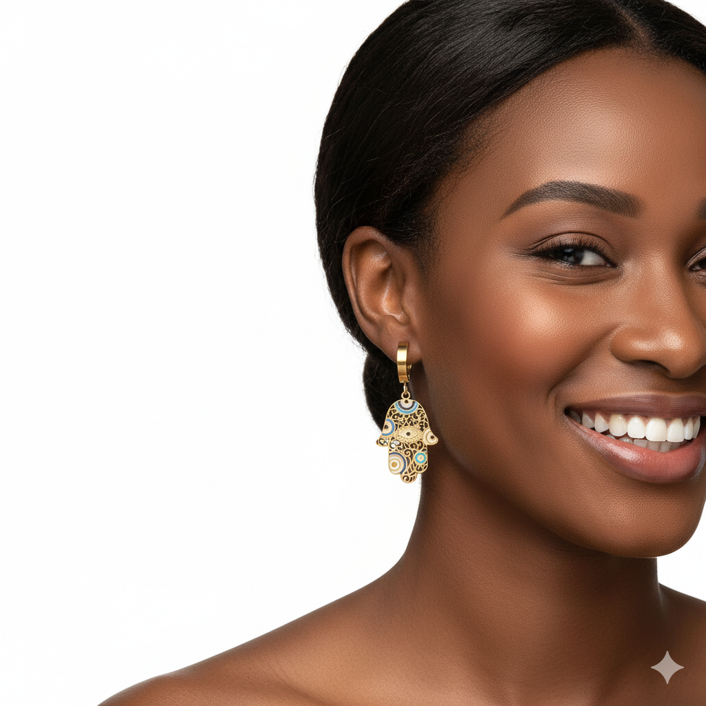 18K gold-plated stainless steel earrings