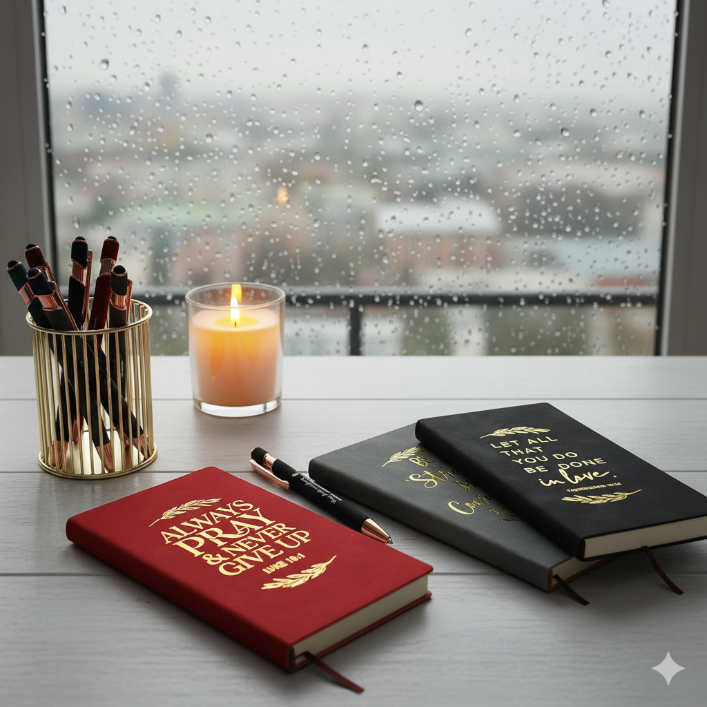 Bible Verse Leather Prayer Journal ( Choose the Bible verse you need)