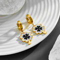 18k Gold Stainless Steel Earring Lucky Four Leaf Clover