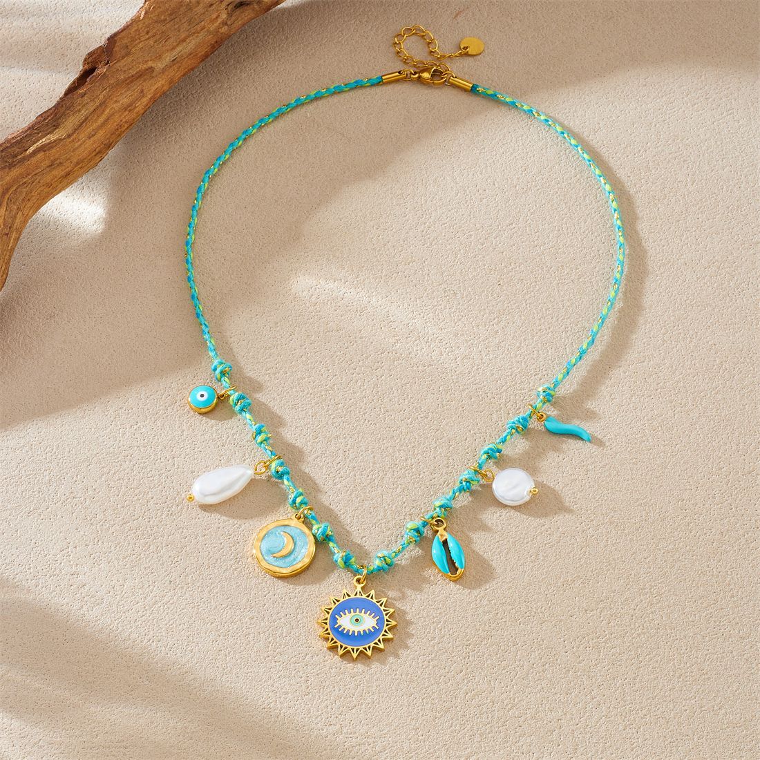 18k Gold Plated Devil Eye Pendant Necklace